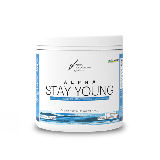 Alpha Stay Young - Restore youthful appearance | Hydrolyzed Marine Collagen, L-Glutathione, Rosehips, Niacin, Biotin