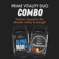Prime Vitality Duo (Alpha Man+ & Alpha Power Mushrooms) - Combo
